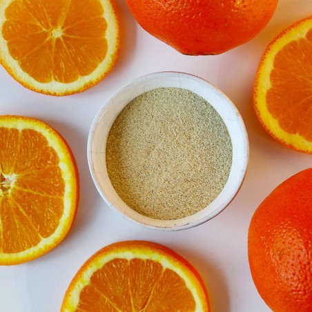Organic orange powder, to beautify hair and skin
