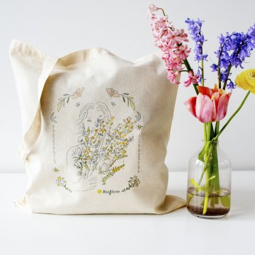 Tote bag bedrukt Bioflore