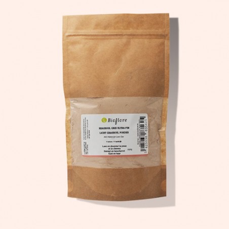 Licht ghassoul poeder als alternatieve shampoo of lichaamsverzorging