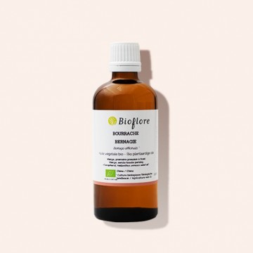 Huile de bourrache vierge revitalise et protège la peau, les cheveux