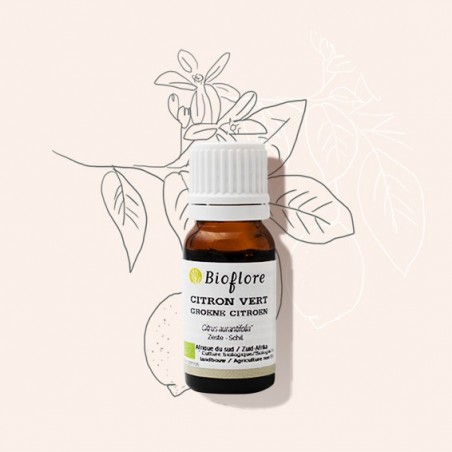 L'huile essentielle de citron vert  tonique et aseptisante à diffuser