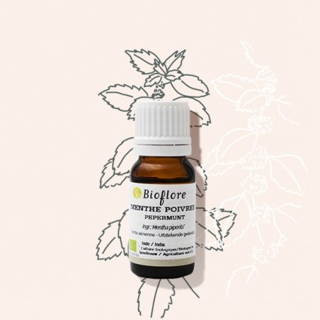 Organic peppermint essential oil to soothe headaches