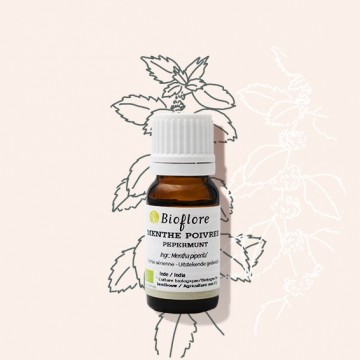 Organic peppermint essential oil to soothe headaches