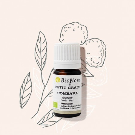 Calming and soothing organic combava petitgrain essential oil