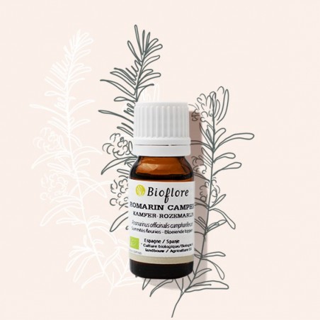 L'huile essentielle de romarin camphre bio aide et soulage les muscles