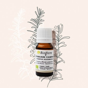 L'huile essentielle de romarin camphre bio aide et soulage les muscles