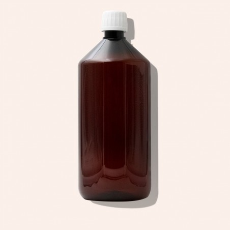 Onze bruine PET-fles is een stevige verpakking voor uw oliebereidingen