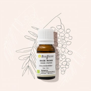 Bio etherische olie van Roze peper werkt krampstillend.