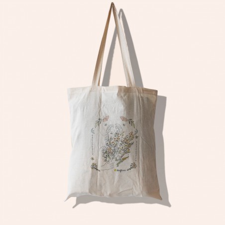 Tote bag imprimé Bioflore