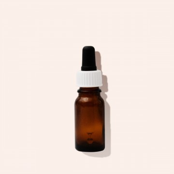 Flacon brun avec pipette compte-goutte