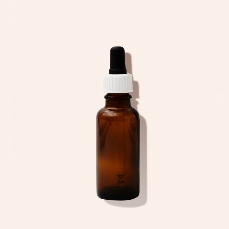 Flacon brun avec pipette compte-goutte