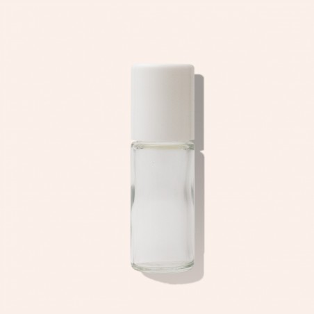 Flacon roll-on en verre blanc à bille pour huiles essentielles