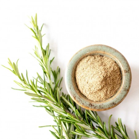 Organic rosemary leaf powder for healthy and strong hair