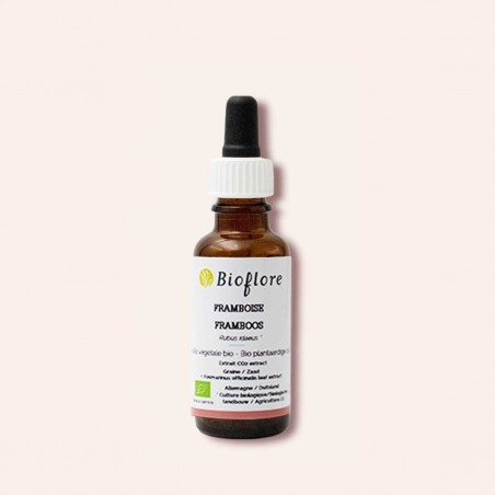Huile végétale de framboise bio extrait CO2 anti-âge et bonne mine