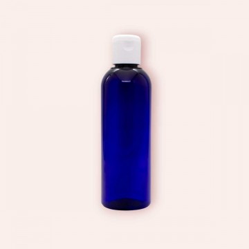 Blauw PET-flesje met klapdop voor zelfgemaakte crème, gel, shampoo ...