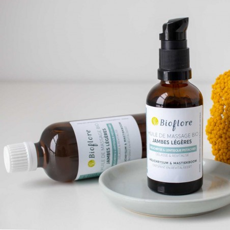 Huile de massage Jambes légères à base d'huiles essentielles
