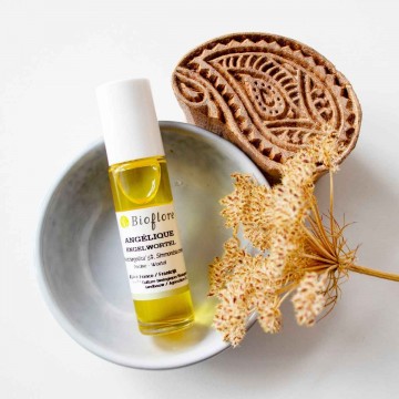 Roll-on d'équilibrage émotionnel d'angelique bio et d'huile de jojoba