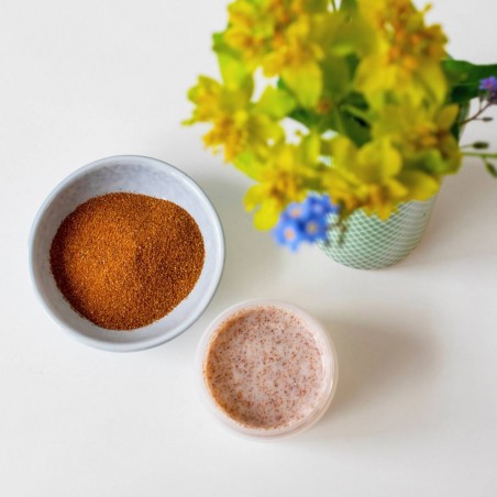 Exfoliant poudre de noyaux d'abricot bio pour illuminer la peau