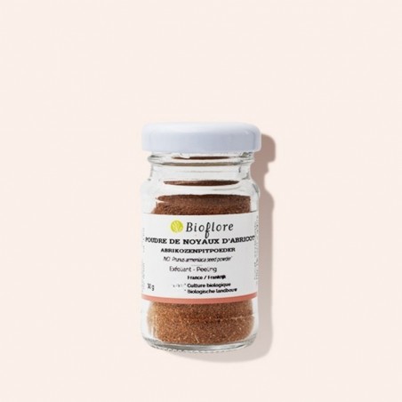 Exfoliant poudre de noyaux d'abricot bio pour illuminer la peau
