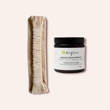 Duo Masque visage purifiant Bioflore & Bandeau de soin visage MiKamino