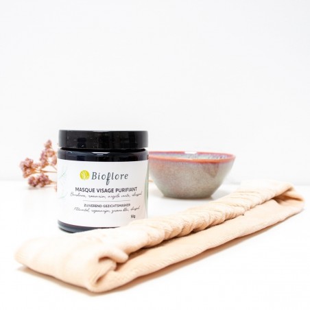 Duo Masque visage purifiant Bioflore & Bandeau de soin visage MiKamino