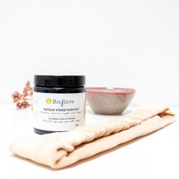 Duo Masque visage purifiant Bioflore & Bandeau de soin visage MiKamino